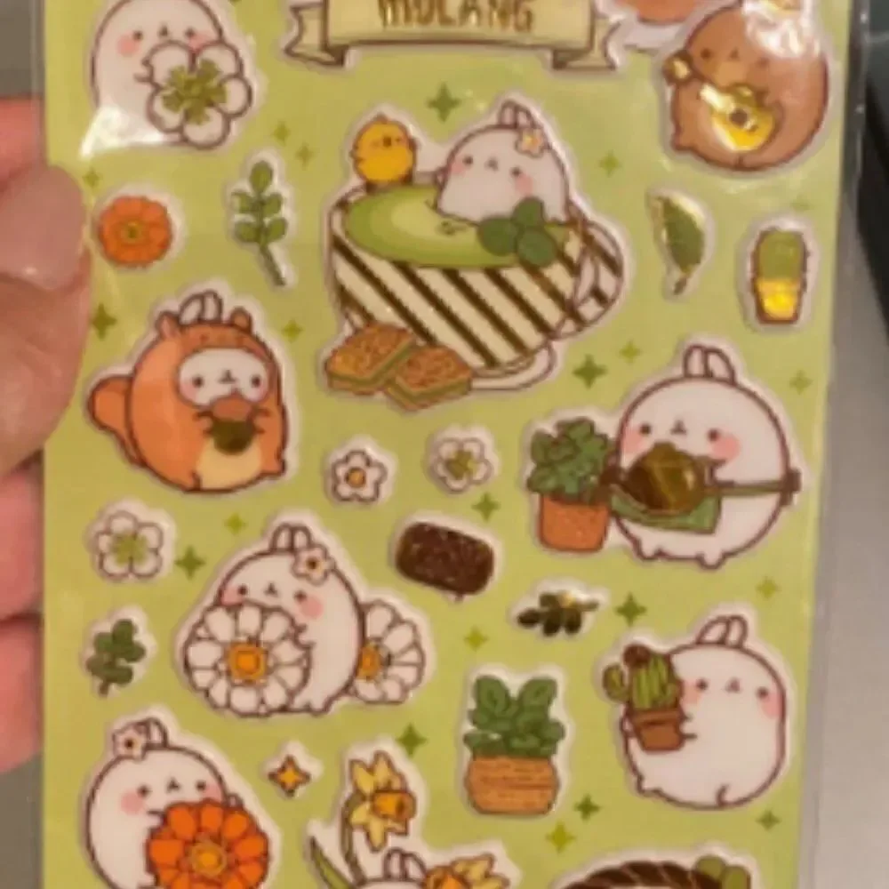 NWT Molang 3D May Day Teatime Cottagecore Notepad & Stickers